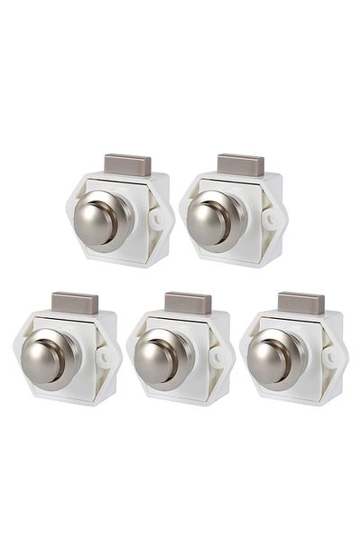 Choice 5pcs White 5-15 Pcs 20mm Push Lock Campers Accessories Set Furniture Hardware Button Locks Rv Carava