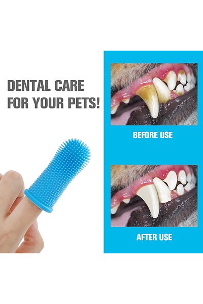 Choice Dog Super Soft Pet Finger Toothbrush Teeth Cleaning Bad Breath Care Nontoxic Silicone Tooth Brush...