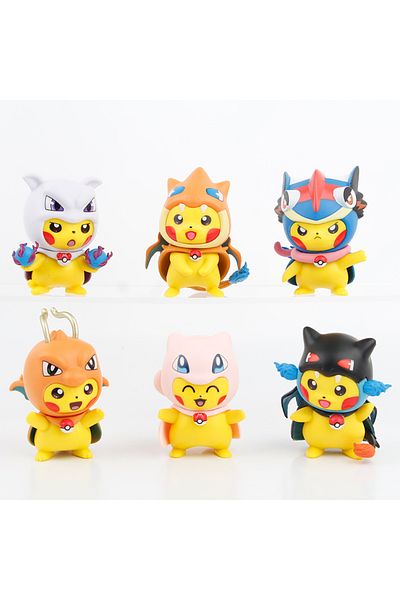 Choice Pack By Bag 01 New 6pcs/set Pokemon Pikachu As Charizard Mew Figure Toys 7cm