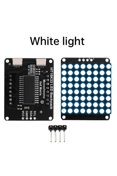 Choice White Light Ht16k33 I2c Led Driver 8x8 Matrix Common Cathode Led Dot Matrix Display Module 4pin Bent