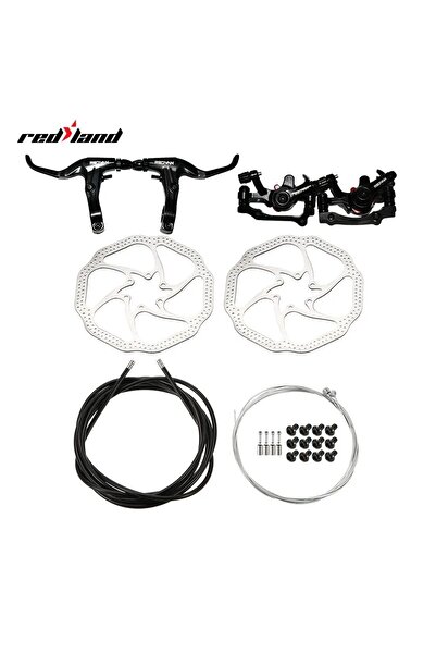 Choice طقم فرامل دراجة ريدلاند الجبلية مجموعة فرامل قرصية مع مجموعة أنابيب سلكية أمامية وخلفية ومقبض فرامل قرص S