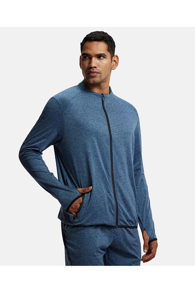 JOCKEY Move-Mens Full Sleeve Full Zip Jacket SP17-01 Blue