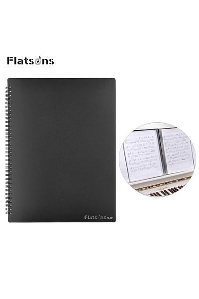 FLATSONS Fb-02 Music Score Holder A4 Size Paper Sheet Document File Organizer Folder 40 Pockets F...