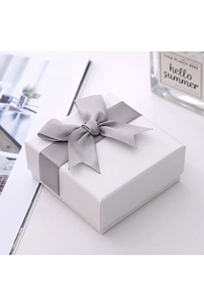 Choice GRAY 1Pc - Elegant Grey Satin Bow Jewelry Gift Box with Lid, Suitable ...