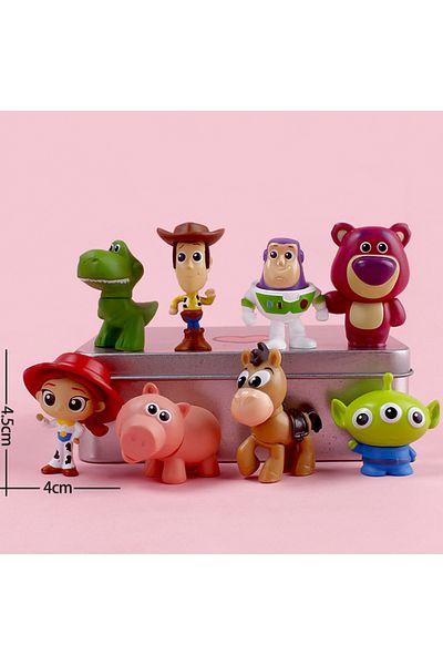 Choice 5cm 8pcs/set Disney Toys Story 4 Woody Buzz Lightyear Action Figure Anime Decoration Collection F...