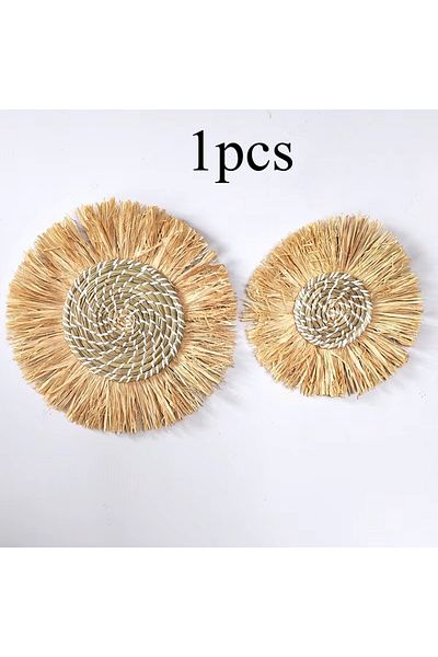 Choice 33cm Brown 1pcs Straw Wall Decorations Wall Decorations Thatch Woven Wall Decorations Moroccan Style