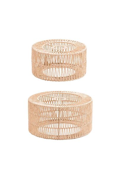 Choice Large Paper Rope Lampshade Ceiling Light Shade Boho Chandelier Shade Bulb Guard For Restaurant Cafe