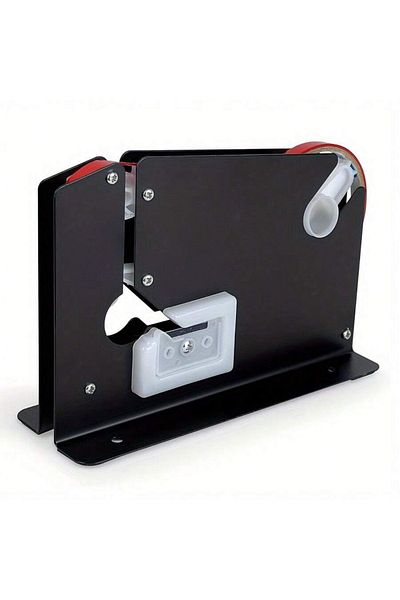 Choice Black 1pc Black Tape Sealer With Trimmer, Built-in Sharp Blade, Clear Plastic Bag Sealer