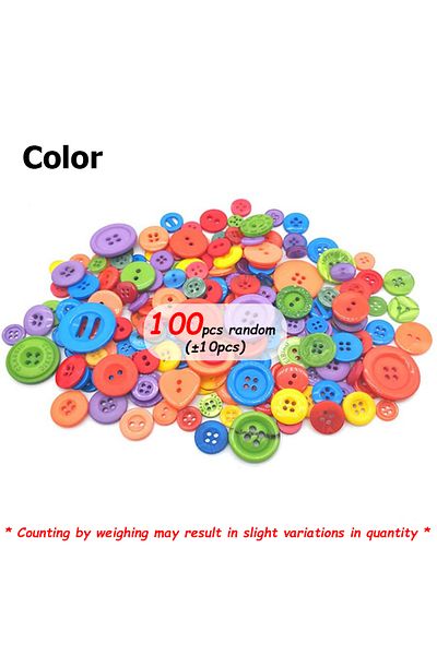 Choice 100pcs Color 100pcs Color Round Plastic Button 0.7-2.5cm Assorted Sizes For Diy Crafts Sewing Knitti