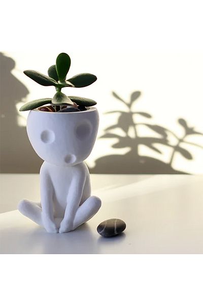 Choice S White Kawaii Tree Elves Planter Pot Kodama Gardening Pot Small Plant Holder Air Plant Holdeiplant