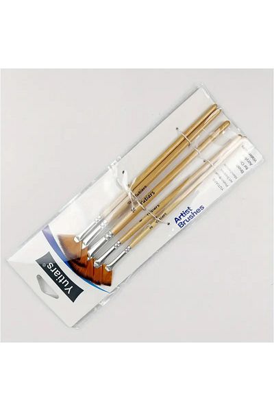 Choice 5pcs 5/10pcs Fan Brush Set For Acrylic & Watercolor Painting - Nylon Bristles, Oil Paint Compatible