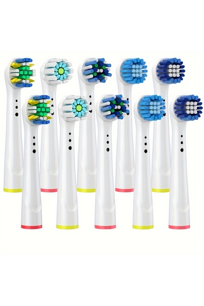 Choice مجموعة من 10 قطع رؤوس فرشاة أسنان بديلة متوافقة مع فرشاة الأسنان الكهر...