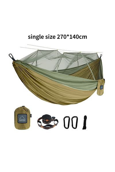 Choice Single Brown Green 2 Single And Double Size Nylon Fabric Portable Travel Outdoor Camping Hanging Sle