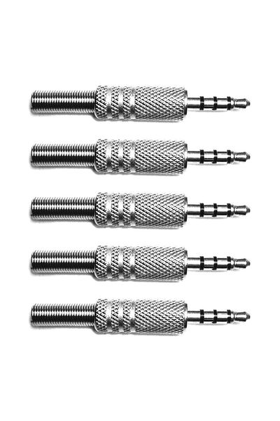 Choice Male Insert 5pcs 5pcs 3.5mm 4-pole Trrs Male Construction Plug Repair Headphone Jack Audio Soldering