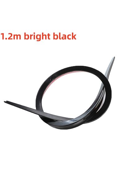 Choice 1.2m Bright Black Universal Soft Car Spoiler Sticker Trim Trunk Wing 1.2/1.5m Black Bonnet Hatch G