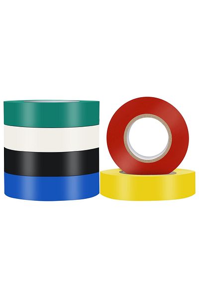 Choice Multi 6pcs Rainbow Colour Vinyl Pinstriping Tape, 16mmx6m/0.63x236 Inch For Electrician,school Gym M