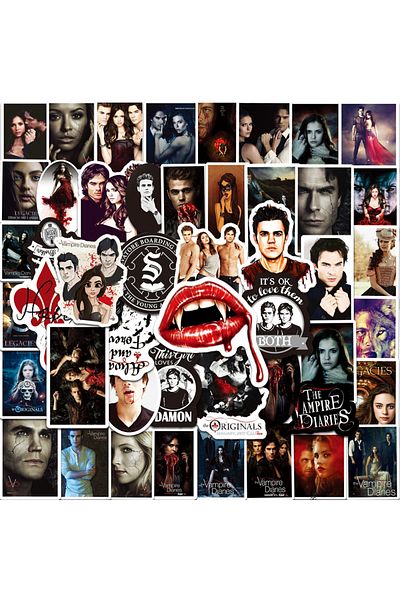 Choice 50PCS American TV Series The Vampire Diaries Graffiti Sticker Notebook Water Cup Waterproof Decor...