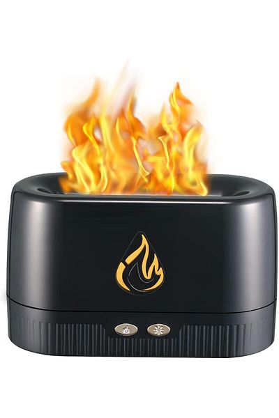 AWH Aromatherapy Diffuser with Flame Light, Cool Mist Humidifier,with Waterless Auto-Off Protection