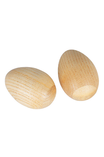 Choice Wooden Maracas Egg Shakers Musical Percussion Instrument Eggs 2pcs Beige