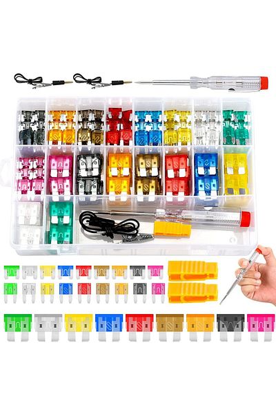 AOKIN 306pcs Fuse Assortment Kit,306pcs Car Boat Truck Suv Auto Automotive Assorted Replacement Blade Fuse