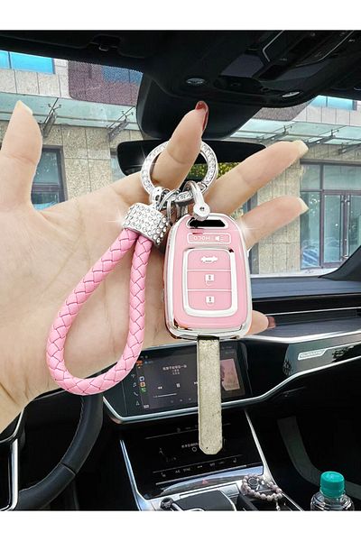 Choice Pink 4 Buttons Tpu Car Key Fob Cover Case Shell Cap Tag For Honda Accord Civic Crv Jazz Hr-v Hrv 201