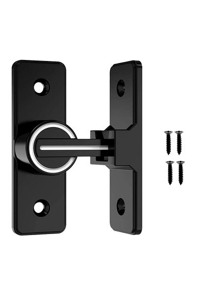 Choice Black Luminous Door Lock Zinc Alloy 90 Degree Sliding Door Latch Heavy Duty Barn Gate Bolt Protect P