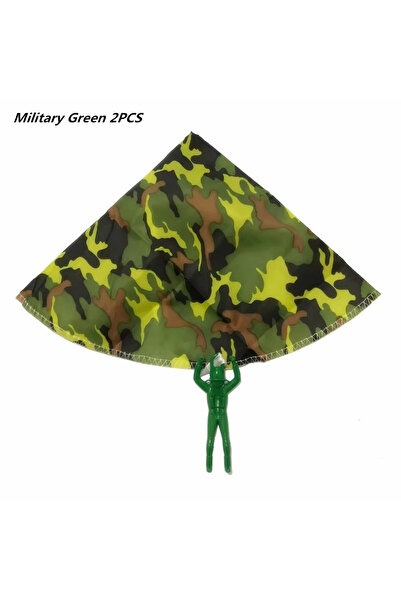 Choice ألعاب مظلة صغيرة عسكرية خضراء مكونة من قطعتين لرمي اليد للأطفال للعب ف...