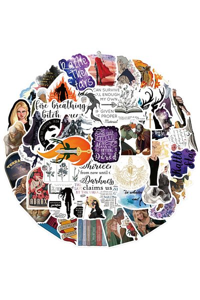 Choice 50pcs 50pcs Throne Of Glass Stickers Cartoon Novels Diy Graffiti Decal For Laptop Suitcase Skateboar