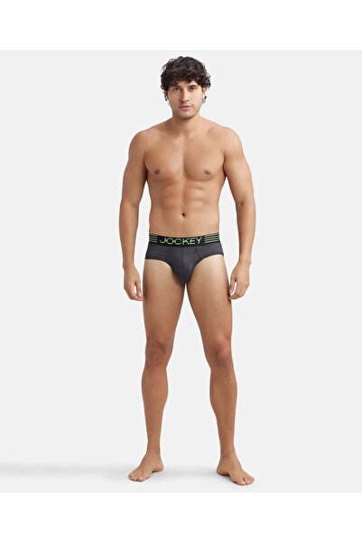 JOCKEY Move-Mens Microfibre Sports Brief-MM04-01 Black