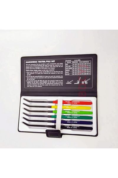 Choice 6pcs Tools 6pcs Tools Hardness Tester Checker File Hrc40-hrc65 Set Tool Black Box /lot