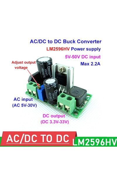 Choice Lm2596hv Ac/dc To Dc Buck Step Down Converter Power Supply Adjustable Voltage Regulator Module 3....
