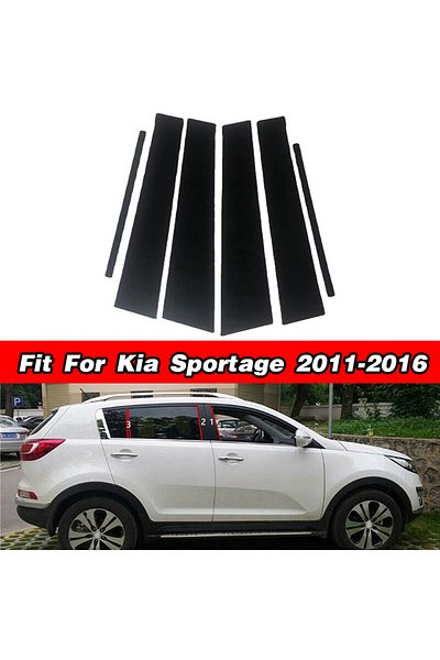 Choice 6pcs Window Door Column B C Pillar Post Cover Trim For Kia Sportage 2011 2012 2013 2014 2015 2016...