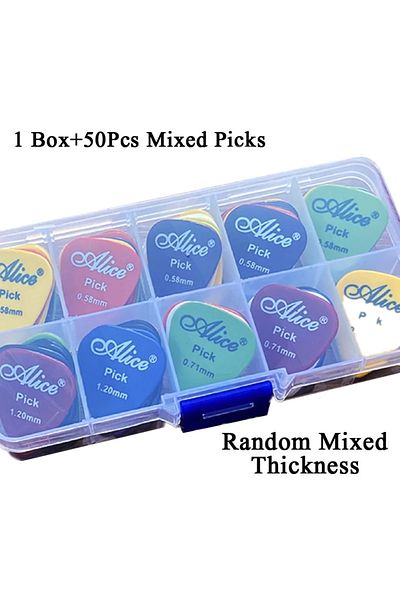 Choice Color Mixing 50 Pcs Multicolor Guitar Picks 10/50/100 Pieces Mixed Abs Premium Plastic Guitar Picks
