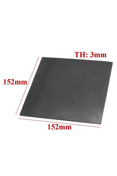 Choice 1pc Black Square Smooth Finish Rubber Sheet High Temperature Chemical Resistance Rubber Plate 152...