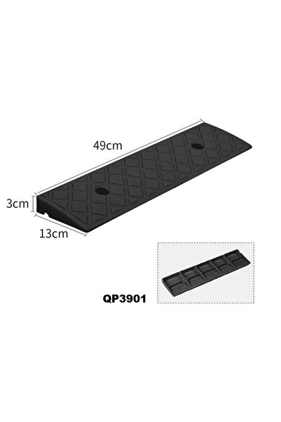 Choice منحدرات عجلات السيارات السوداء 49 × 13 × 3 سم، منحدرات إطارات محمولة، منحدرات عتبة مضادة للانزلاق للسيارة