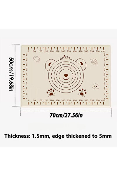 Choice 70 × 50 سم سمة واحدة 70 × 50 سم حصيرة خبز سيليكون حصيرة عجن العجين للم...