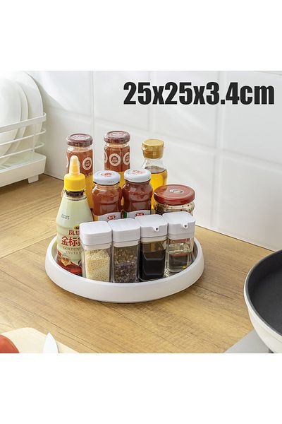 Choice 1pcs S 1/4pcs 360 Rotatable Anti Sliding Kitchen Condiment Rotatable Storage Rack Tableware Cabinet