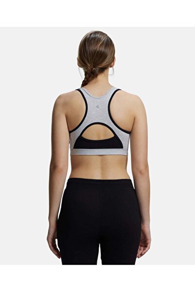 JOCKEY Power Back Padded Active Bra 1380-01 Gray