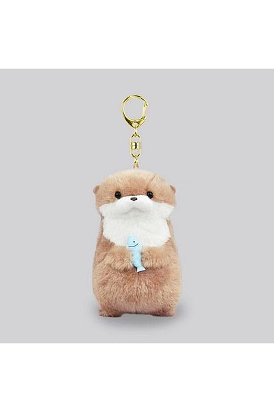 Choice 1pcs Cute Otters Holding Fish Plush Doll Keyrings Lightweight Hanging Pendant Props For School Bag K