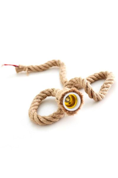 Alloet Single Head 1m Vintage Hemp Rope Electric Wire Cord for DIY E27 Edison Bulb Pendant Light Double/Sin