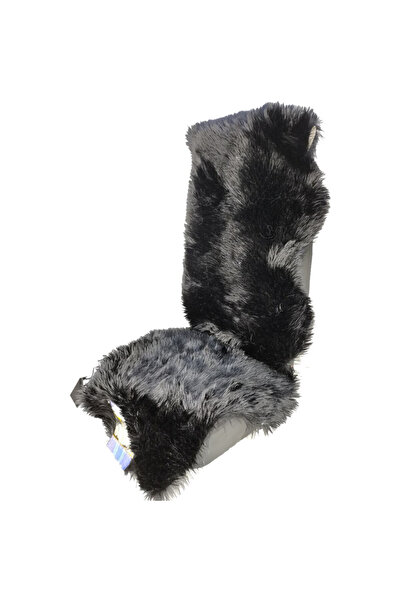 Generic غطاء مقعد السيارة من جلد الغنم، وسادة من الصوف الناعم، يناسب معظم الم...