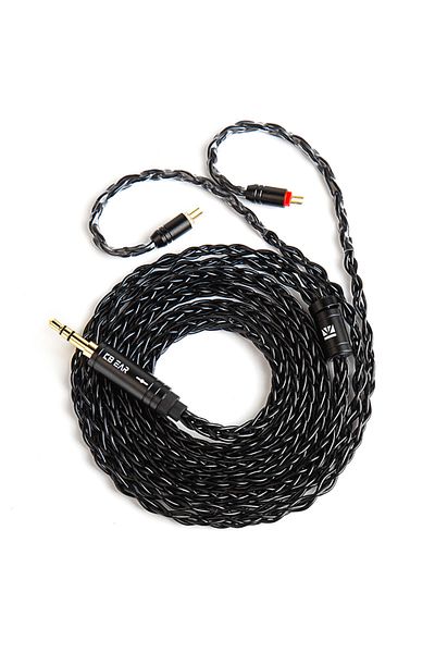 Choice 1.2m black 2pin3.5 KBEAR ST12 8 core HiFi Earphone 4N OFC silver-plated Upgraded Cable 3.5/4.4mm M