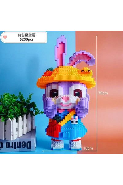 Choice C Cute Rabbit Building Block Toy Small Particle Brick Diy Children's Assembly Toy 3d Model Decorati.