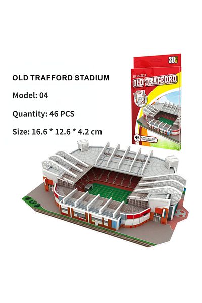 Choice Qc20604s 3d Football Field Paper Jigsaw Puzzle Stadium Building Model，the Perfect Gift For Mancheste