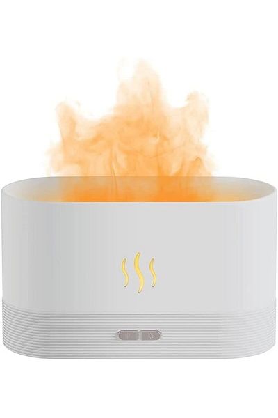 AWH Humidifier Flame Aroma Diffuser,Light Mist Atomizer with Auto-Off Protection 180ml (White)