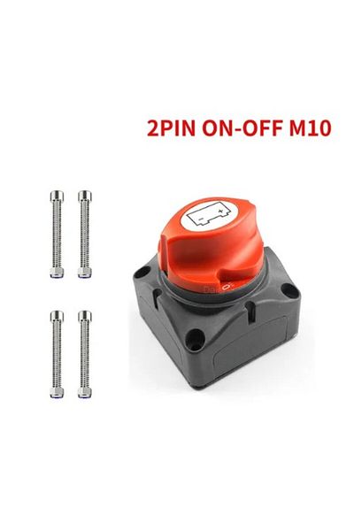 Choice Car Battery Disconnect Switch 48V 24V 12V Cut Off 2 Position 2 Pin M10 275A Battery Connection Sw...