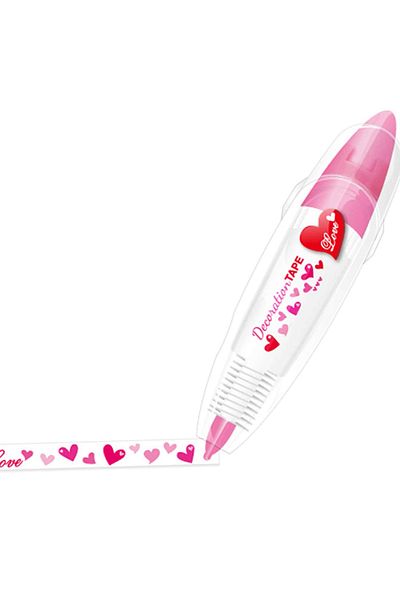 Choice Red Love Heart 1pc Cute Kawaii Mechanical Design Correction Tape - Perfect For Decorating Diaries An