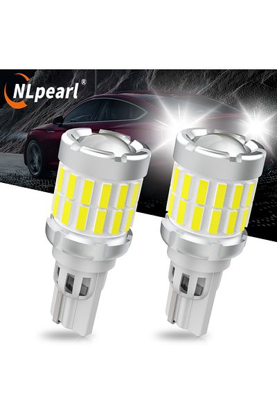 NLpearl T15 6000k أبيض قطعتان W16w T15 LED لمبة Canbus خالية من الأخطاء احتياطية عكسية LED 912 921 لمبة 12 فولت