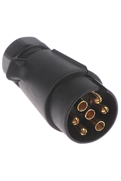 Choice 12V 7 Way Round Standard European Car Plug Connector 7 Pin Socket Plugs Trailers