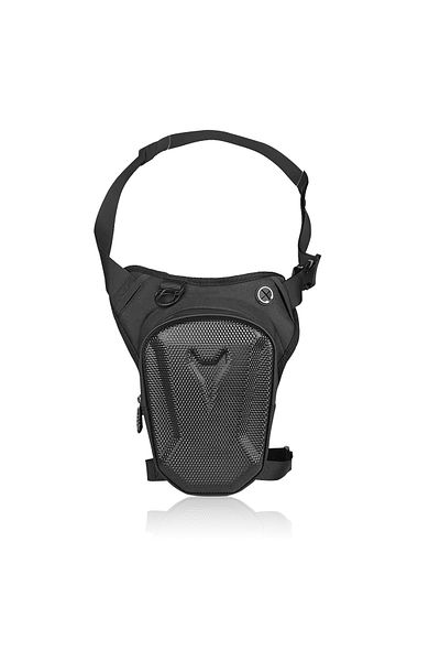 SOYAVISION Black no logo Hard Shell Drop Leg Bag Motorcycle Waterproof Waist Bag Hip Bum Fanny Pack For Outdoor